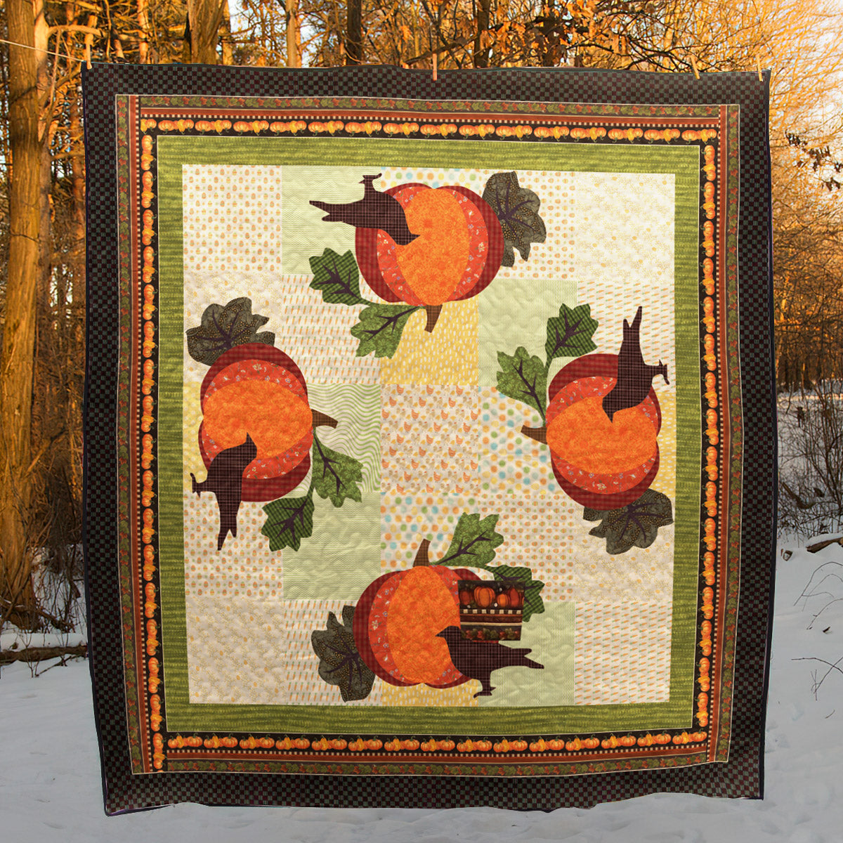 Harvest Bird CLM12120659 Quilt Blanket