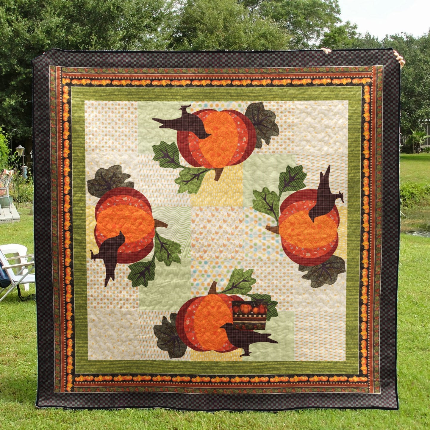 Harvest Bird CLM12120659 Quilt Blanket