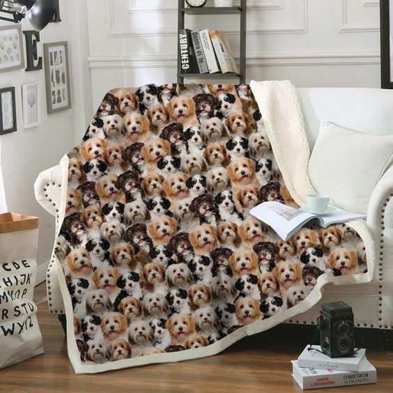 Havanese CLA0910191F Sherpa Fleece Blanket
