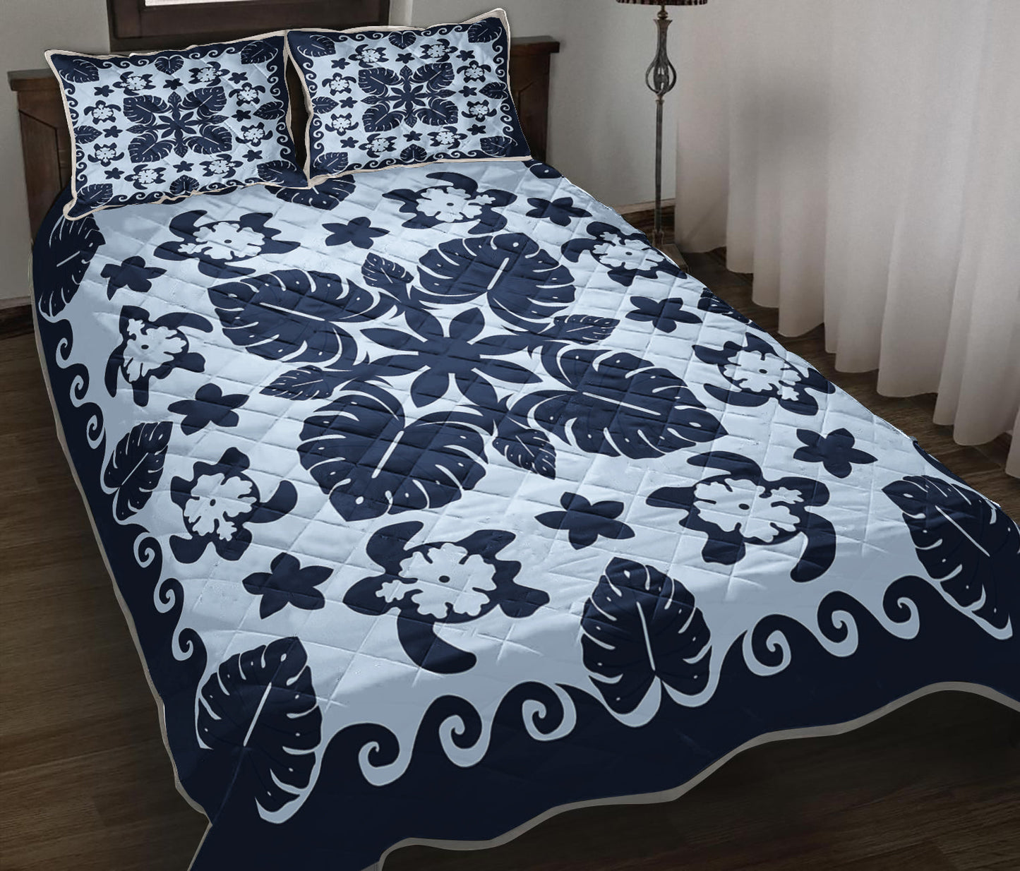 Hawaiian Turtle Quilt Bedding Set TL140913