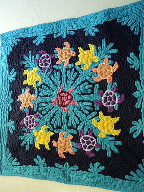 Hawaiian Sea Turtle CLA0810261Q Quilt Blanket