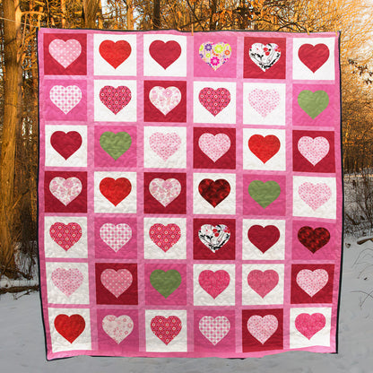 Heart CLA1112345Q Quilt Blanket