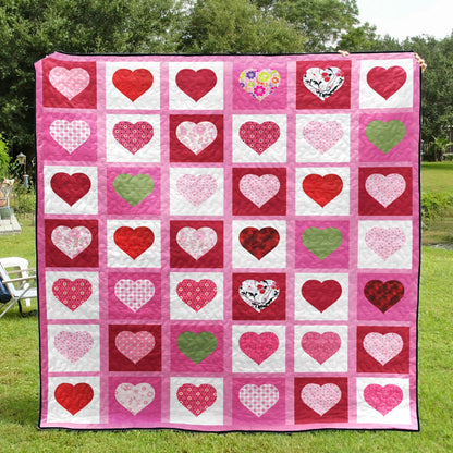 Heart CLA1112345Q Quilt Blanket