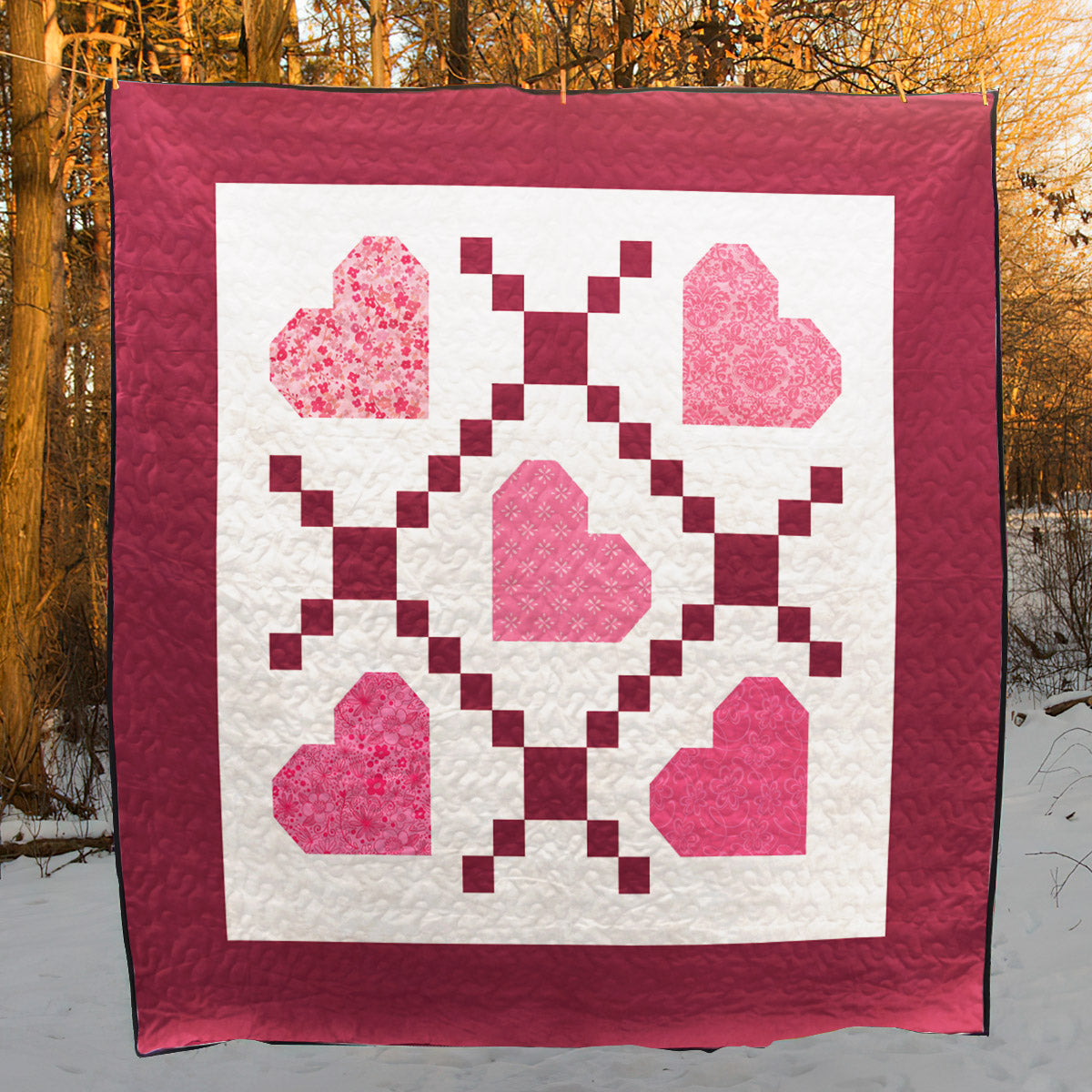 Heart CLA2111368Q Quilt Blanket