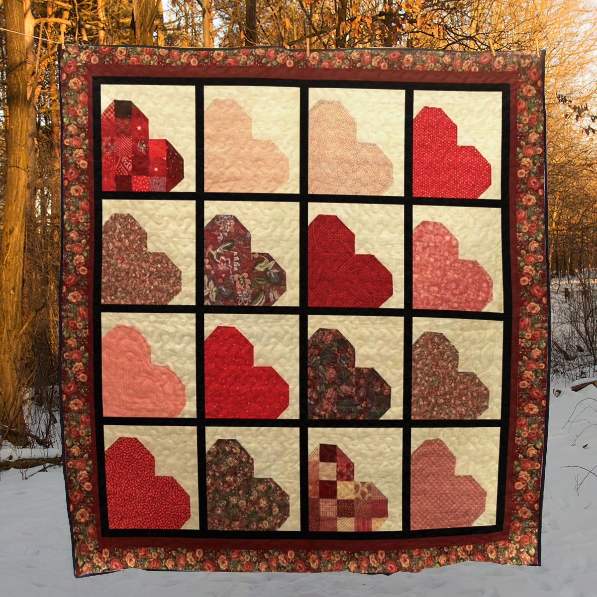 Heart CLA2410326Q Quilt Blanket