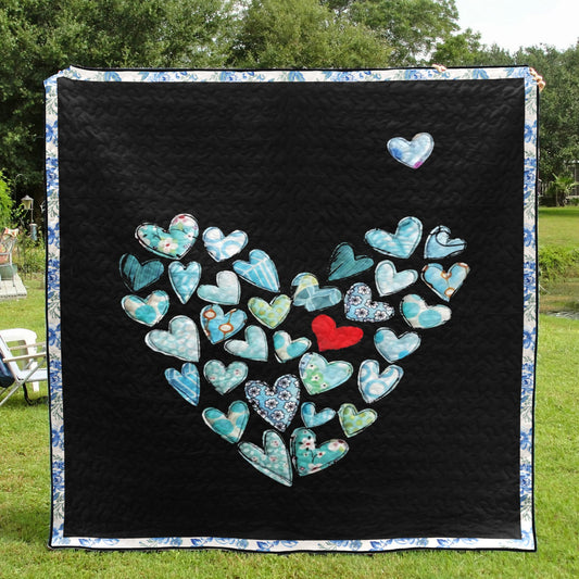 Heart CLP260619 Quilt Blanket