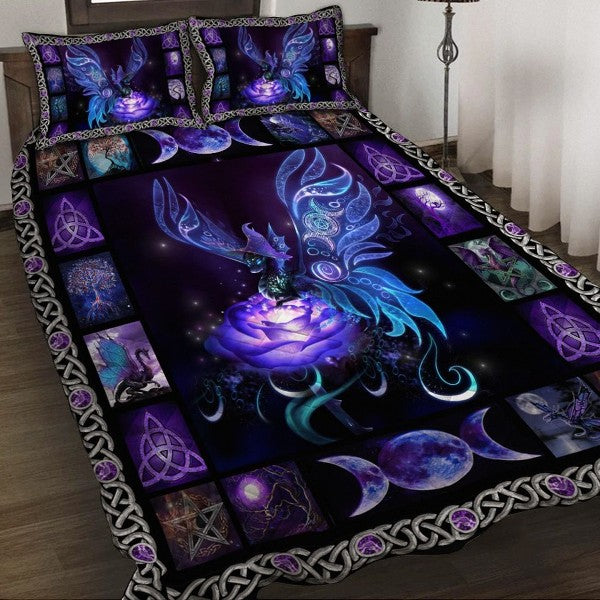 Heart Of A Witch Soul Of A Dragon Quilt Bedding Set CLH0110001