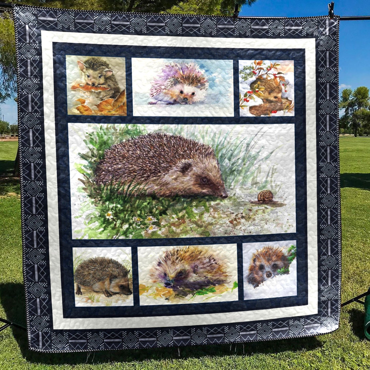 Hedgehog CL08110263MDQ Quilt Blanket