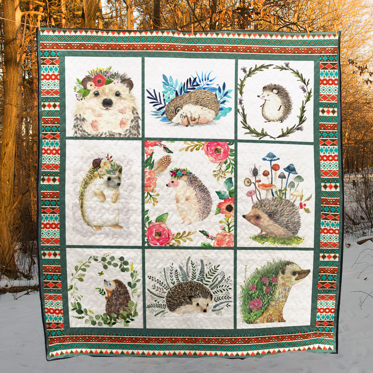 Hedgehog YH2510189 Quilt Blanket