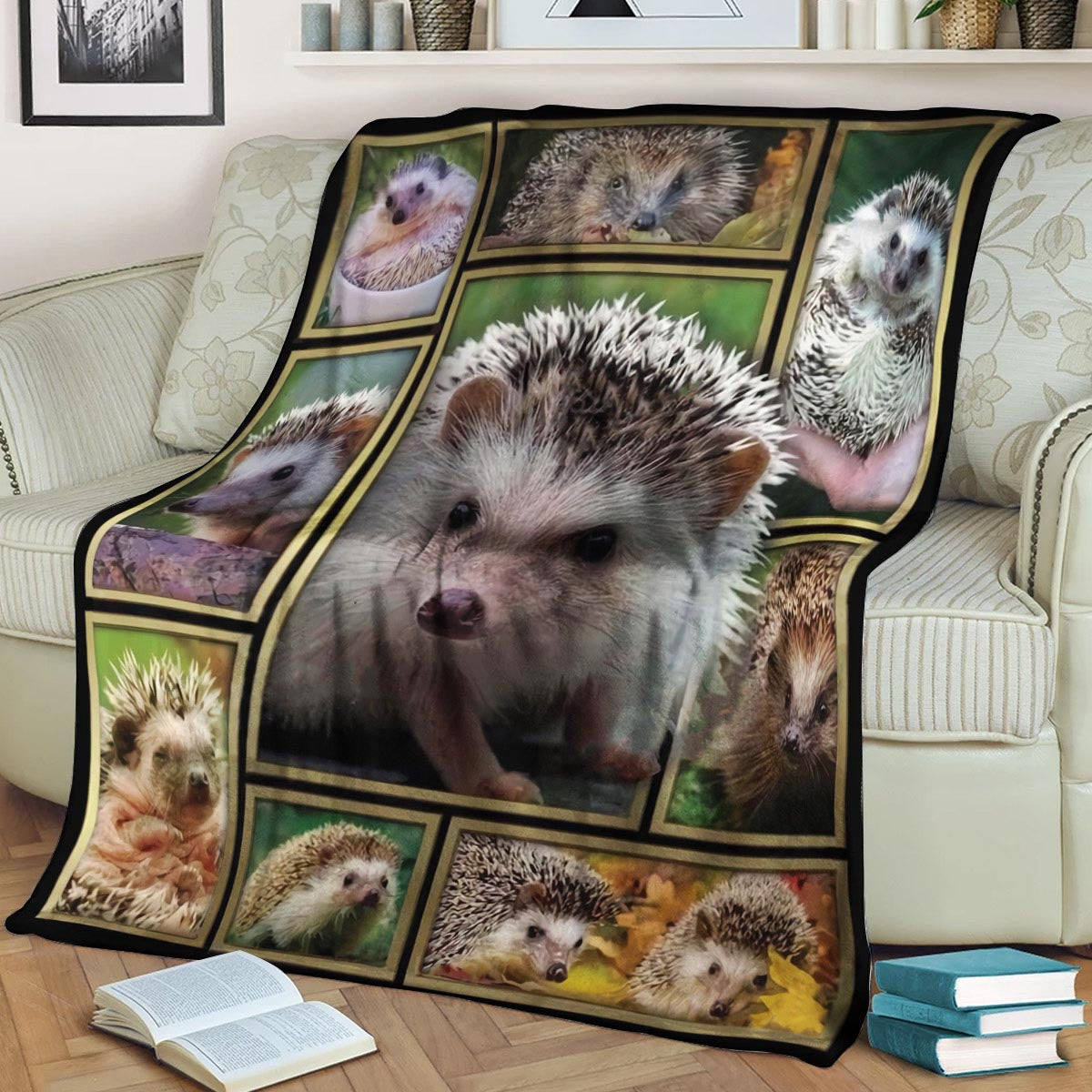Hedgehog CLA21100798F Sherpa Fleece Blanket