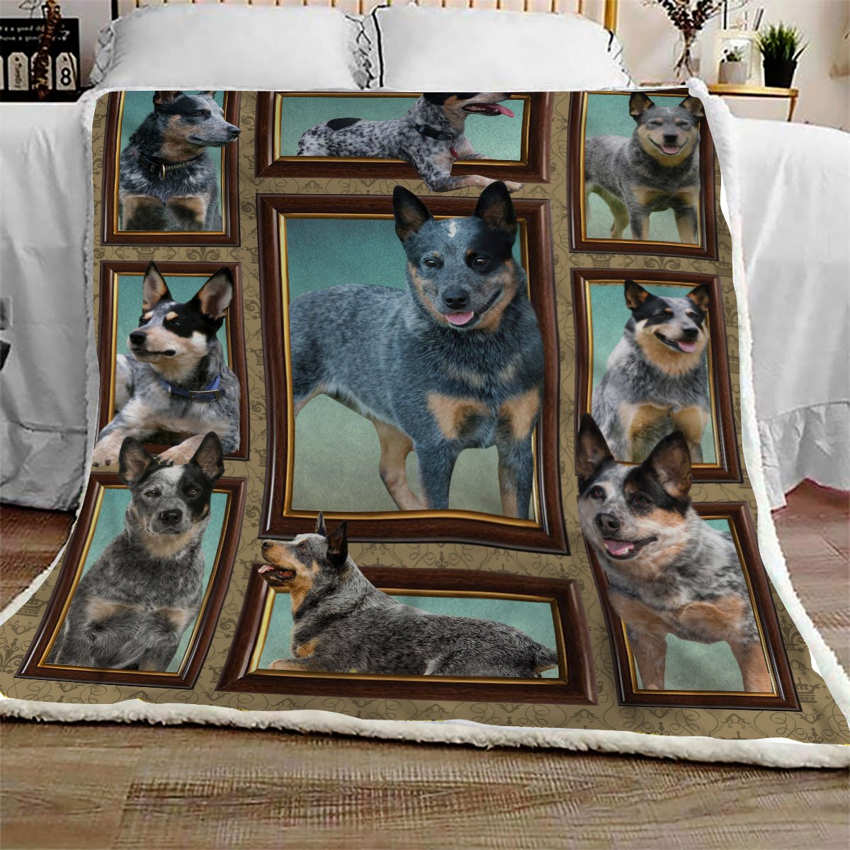 Heeler Frame CL09100131MDF Sherpa Fleece Blanket