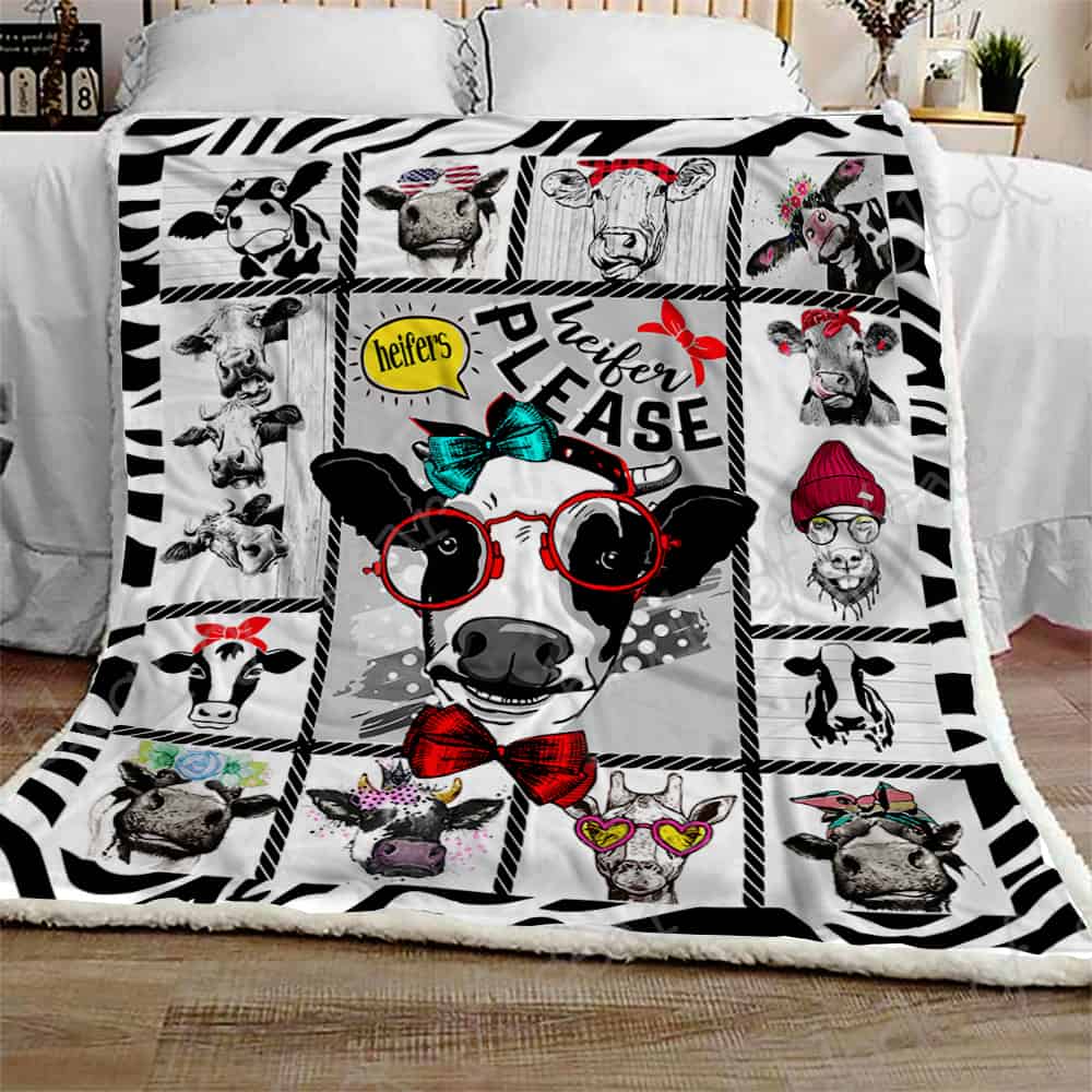 Heifer CL301094MDF Sherpa Fleece Blanket