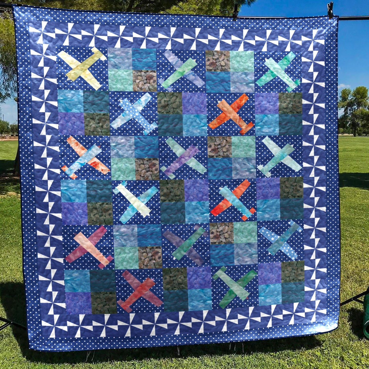 Helicopter CLT2210108H Quilt Blanket