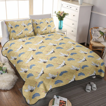 Heron Japanese CL12100342MDB Quilt Bedding Set