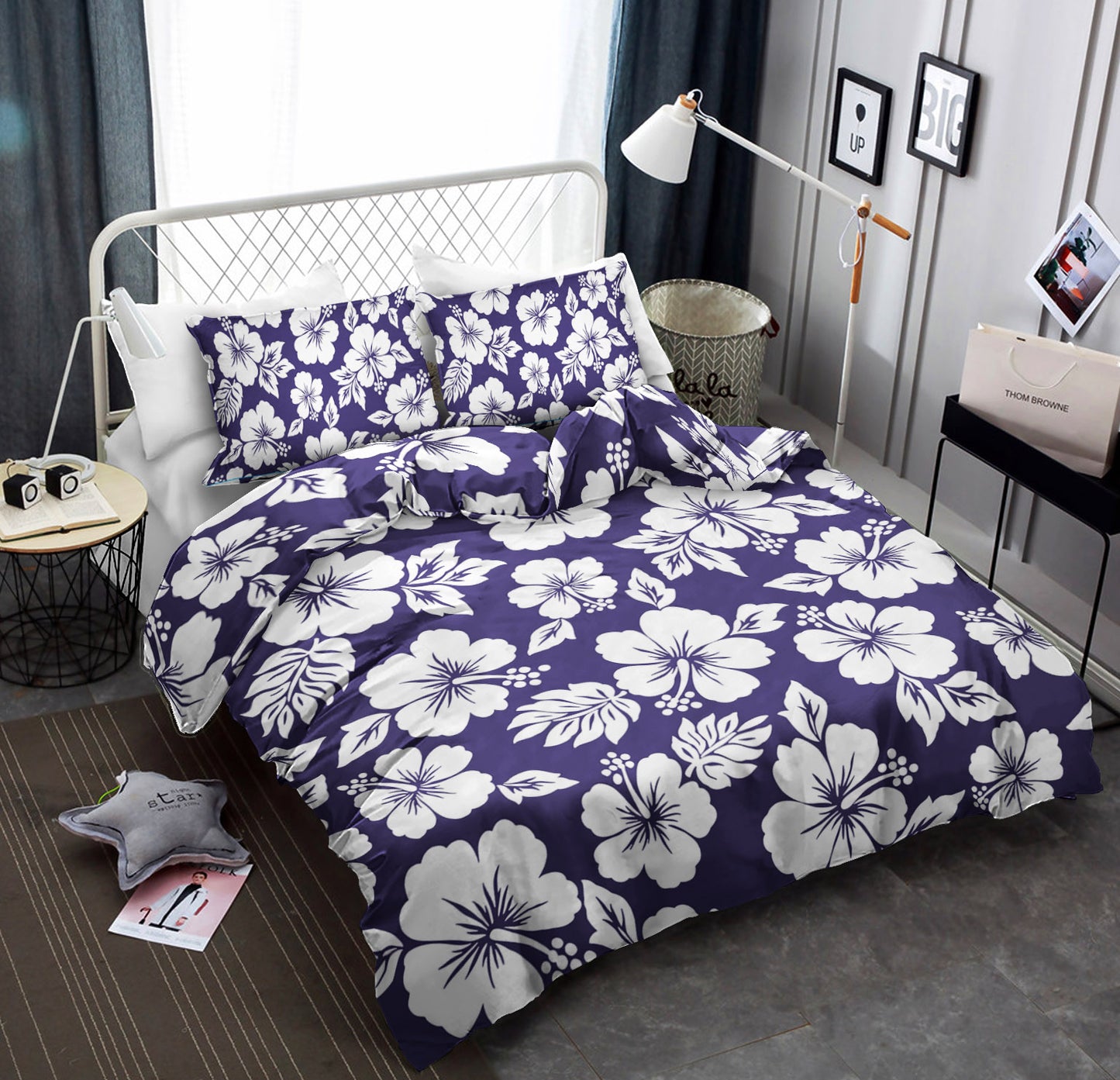 Hibiscus Pattern Print Design CLA19101158B Bedding Sets