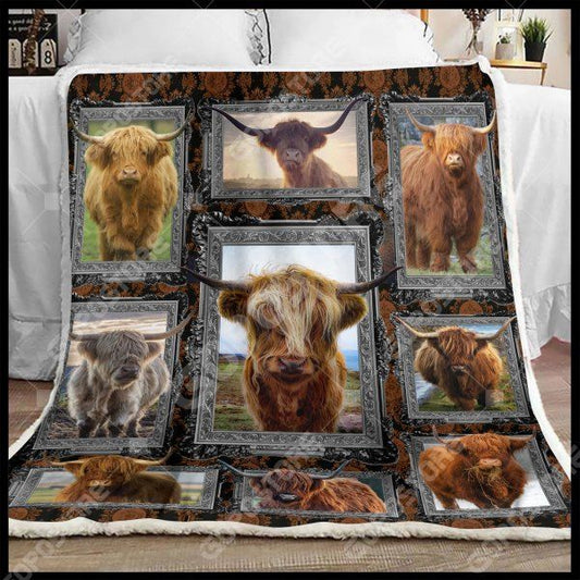 Highland Cows CL15110128MDF Sherpa Fleece Blanket