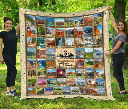 Hiking American National Parks CL11120402MDQ Quilt Blanket