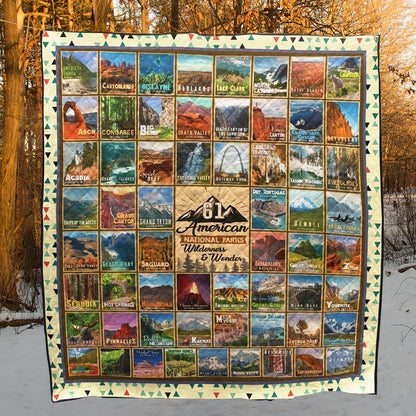 Hiking American National Parks CL11120402MDQ Quilt Blanket