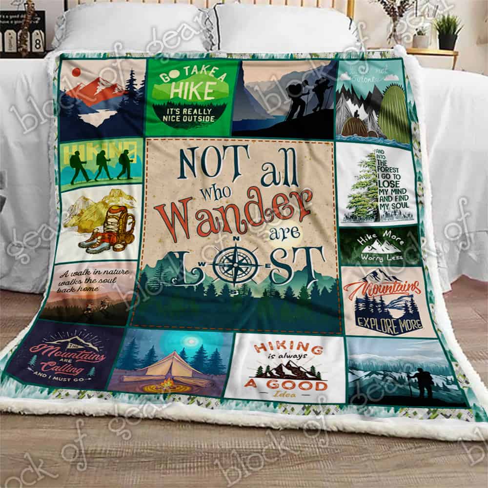 Hiking CL22100044MDF Sherpa Fleece Blanket