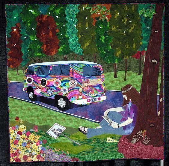 Hippie Bus CL120627 Quilt Blanket