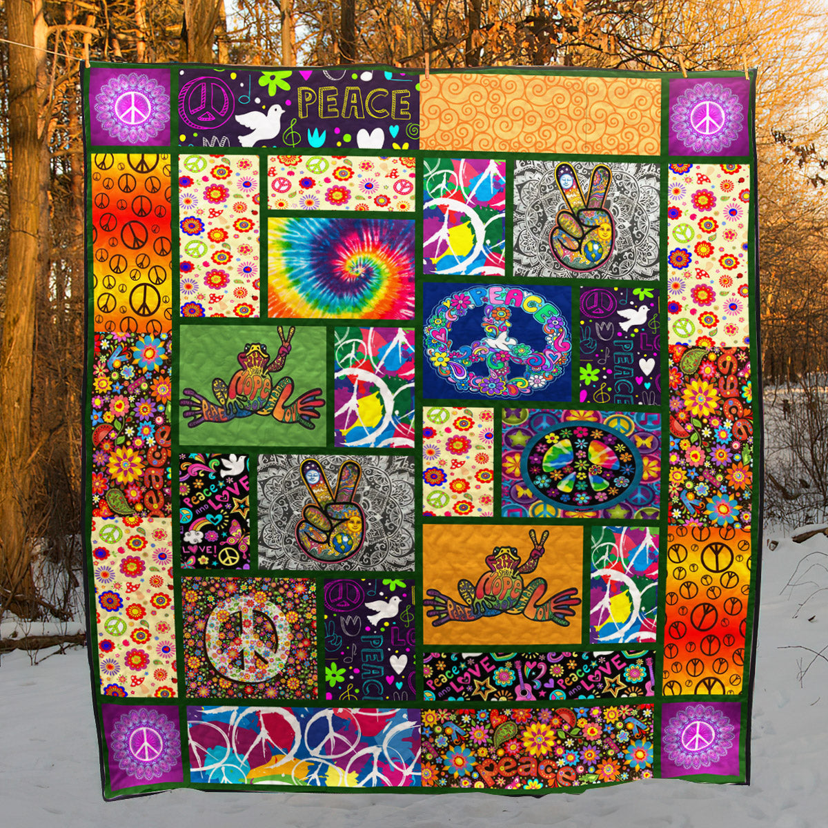 Hippie CLA1610586Q Quilt Blanket