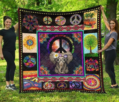 Hippie Elephant CLA31101002Q Quilt Blanket