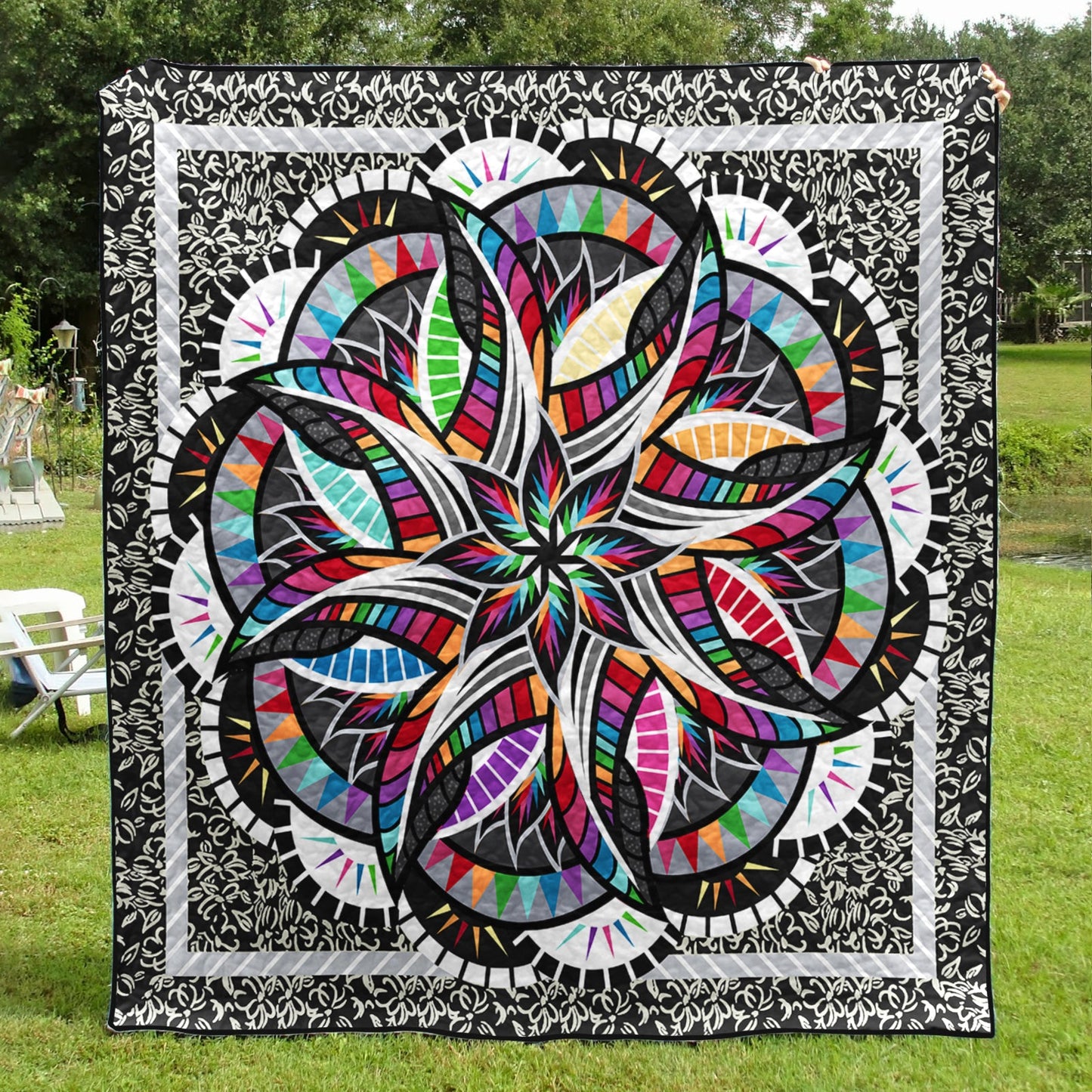 Hippie Flower Art Quilt TM031108