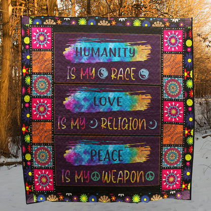 Hippie Humanity Love Peace Quilt Blanket MT230603D