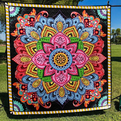 Hippie Mandala Quilt Blanket HN230603M