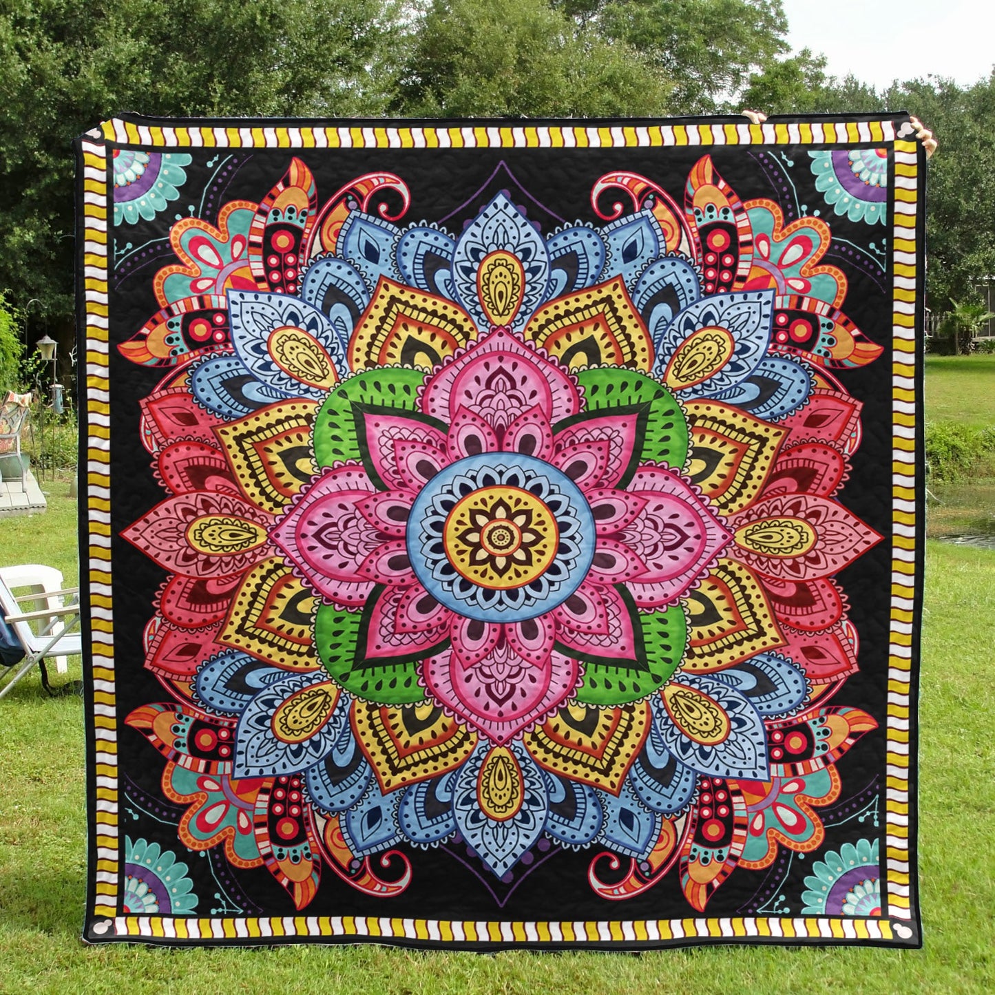 Hippie Mandala Quilt Blanket HN230603M