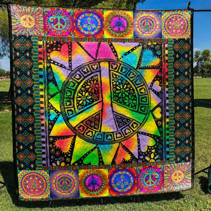 Hippie Peace Quilt Blanket TL090703Y