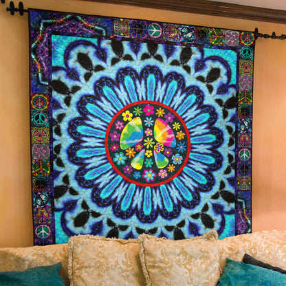 Hippie Peace Sign  Art Quilt TL230603Y