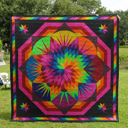 Hippie Star Quilt Blanket HN240605M