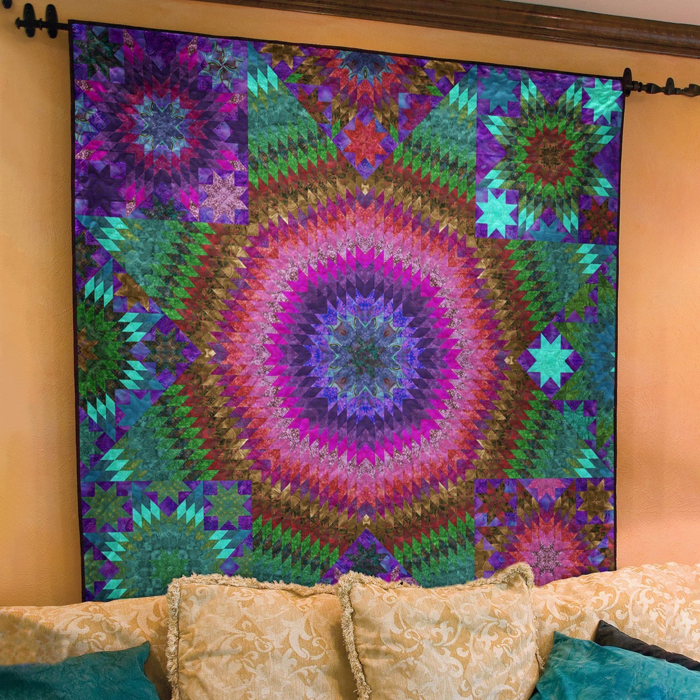 Hippie Star Art Quilt TL110703Y