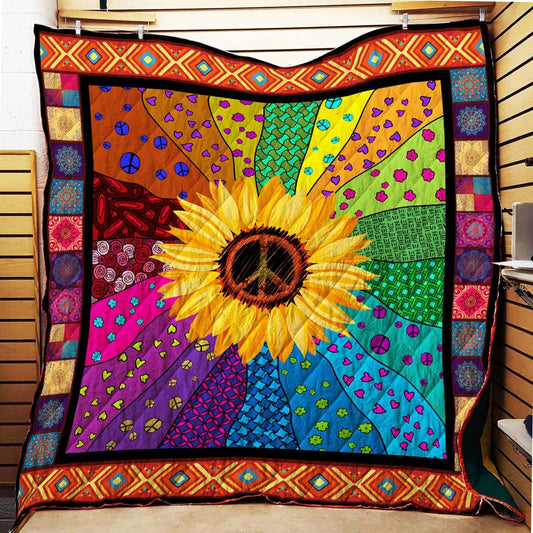 Hippie Sun And Love CLT130620 Quilt Blanket