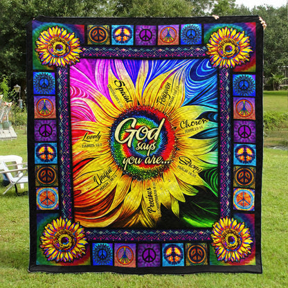 Hippie Sunflower Quilt Blanket MT200603D