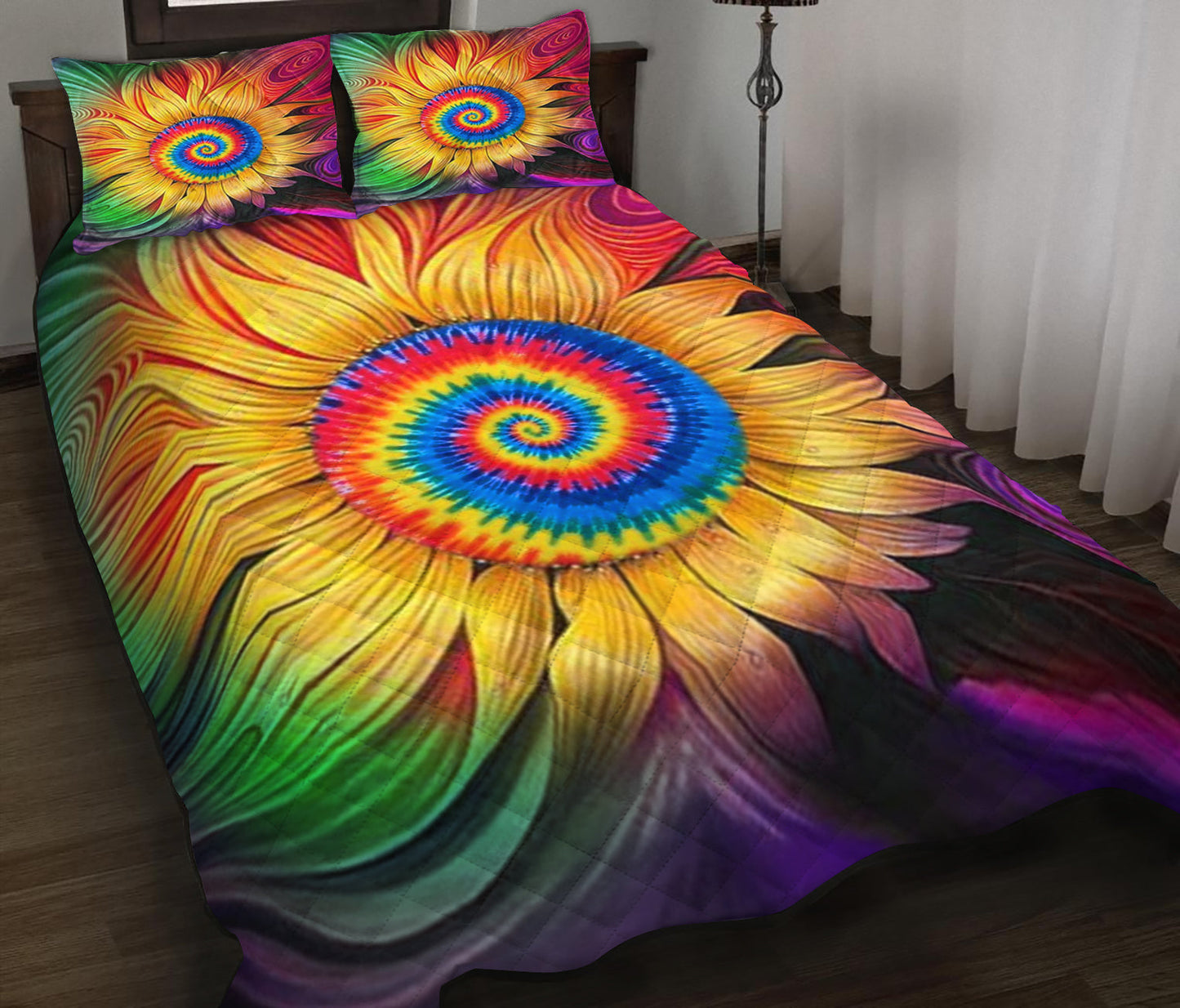 Hippie Sunflower Quilt Bedding Set HN100904M