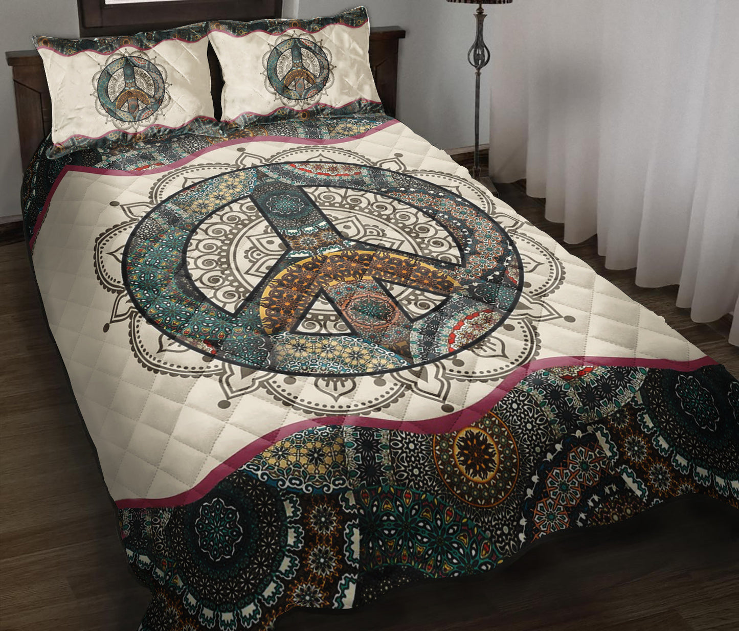 Hippie Trippy Quilt Bedding Set ND090906