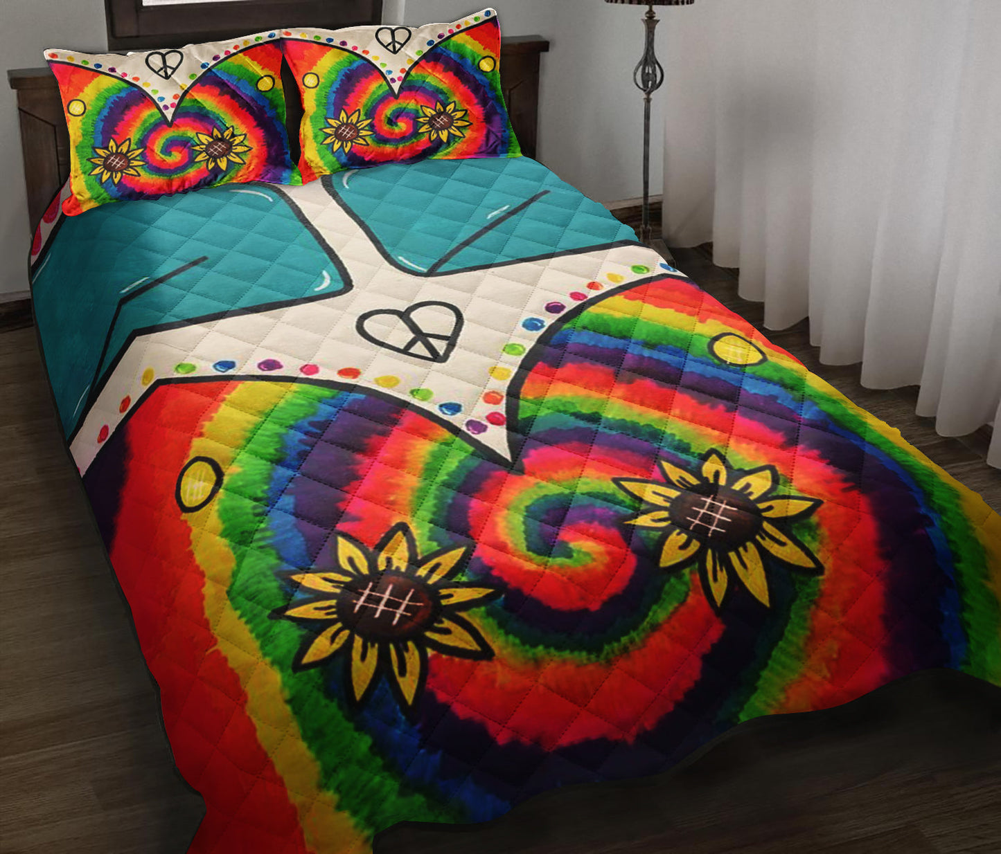 Hippie Trippy Bus Quilt Bedding Set ND240906