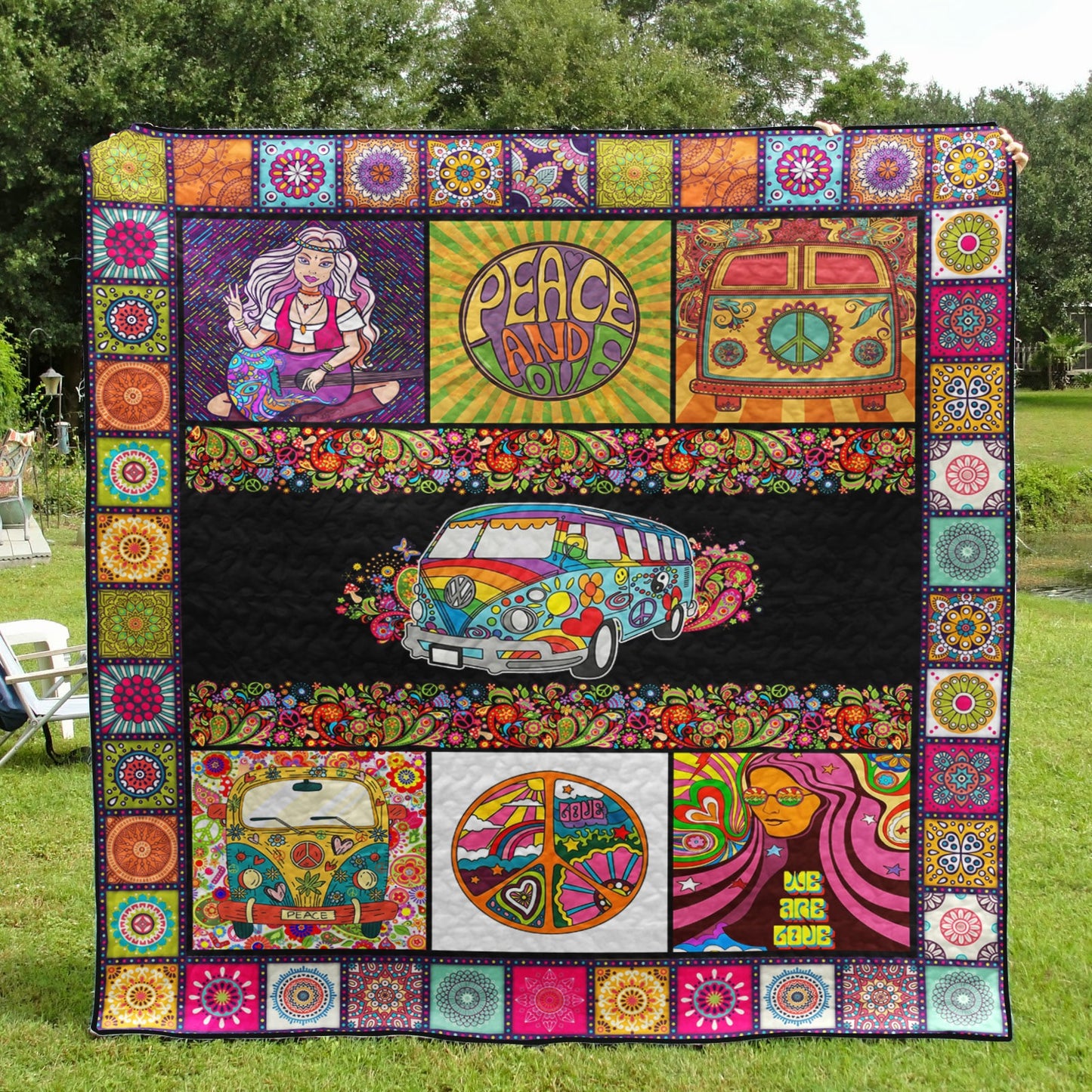 Hippie Vans Quilt Blanket HN220605M