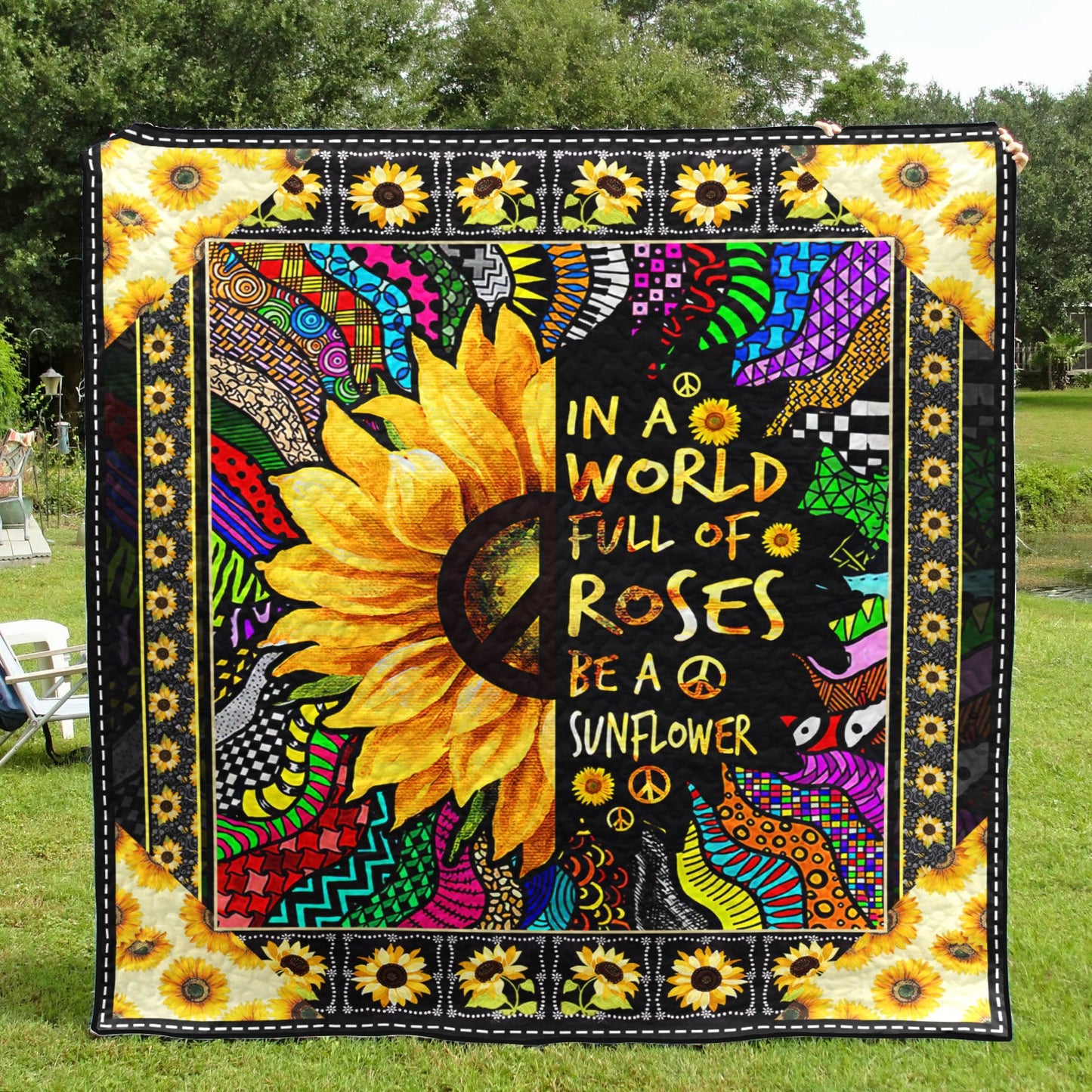 Hippie Wonderful World ND191011 Quilt Blanket