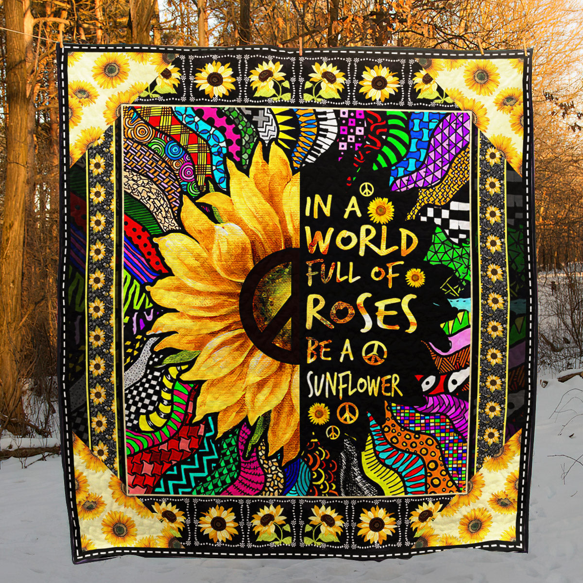 Hippie Wonderful World ND191011 Quilt Blanket