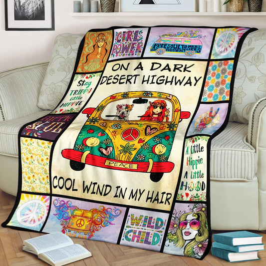 Hippie Bulldog CL240853MD Sherpa Fleece Blanket