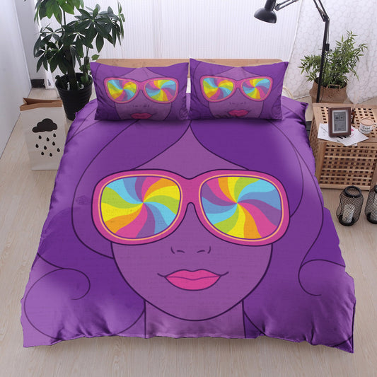 Hippie Girl With Rainbow Glasses DN31100106B Bedding Sets