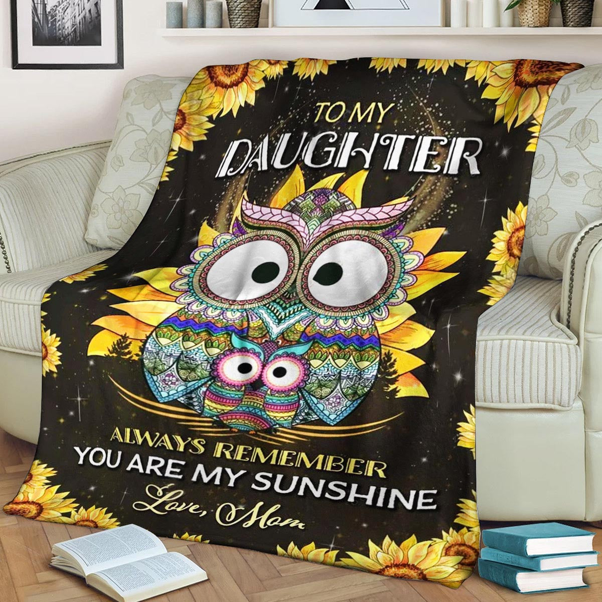 Hippie Owl CL260847MDF Sherpa Fleece Blanket