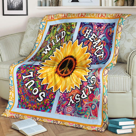 Hippie Sunflower CLA150835f Sherpa Fleece Blanket
