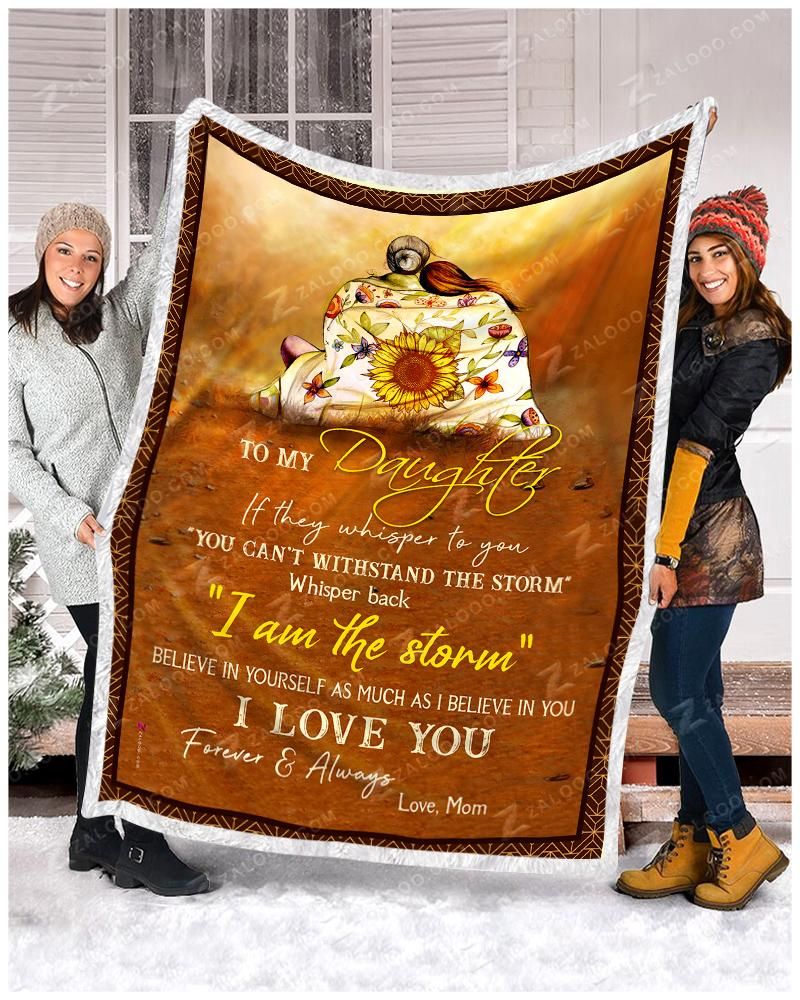 Hippie To My Daughter If They Whispers To You Love Mom CL25110282MDF Sherpa Fleece Blanket