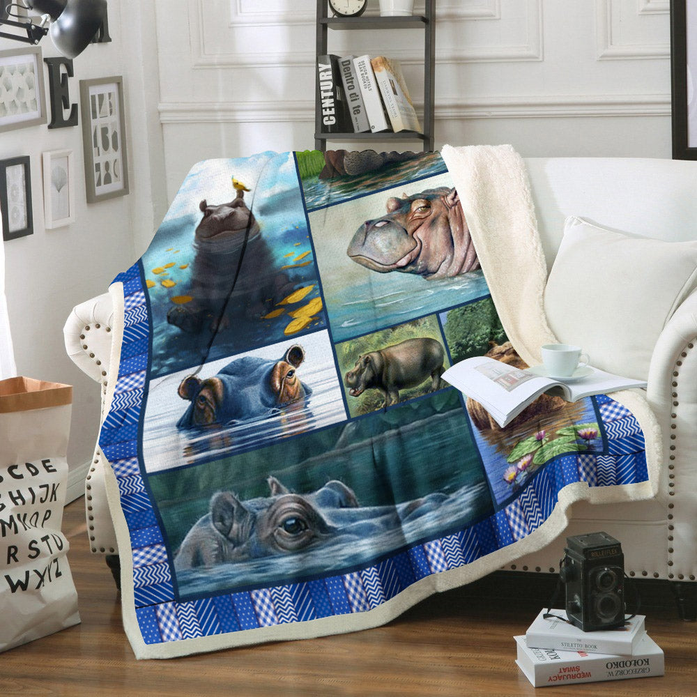 Hippo CL02110729MDF Sherpa Fleece Blanket