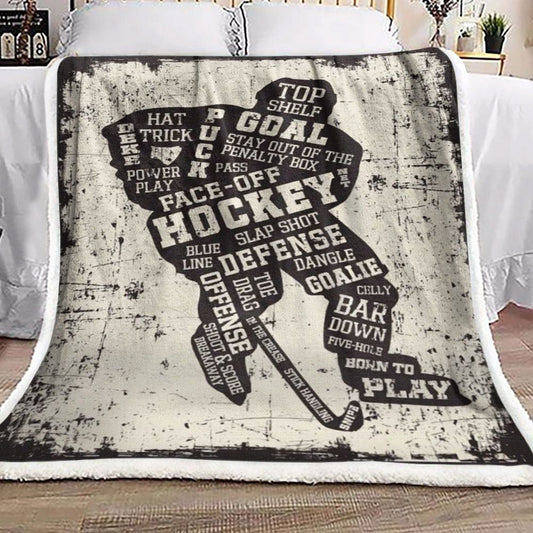 Hockey BT3009134F Sherpa Fleece Blanket