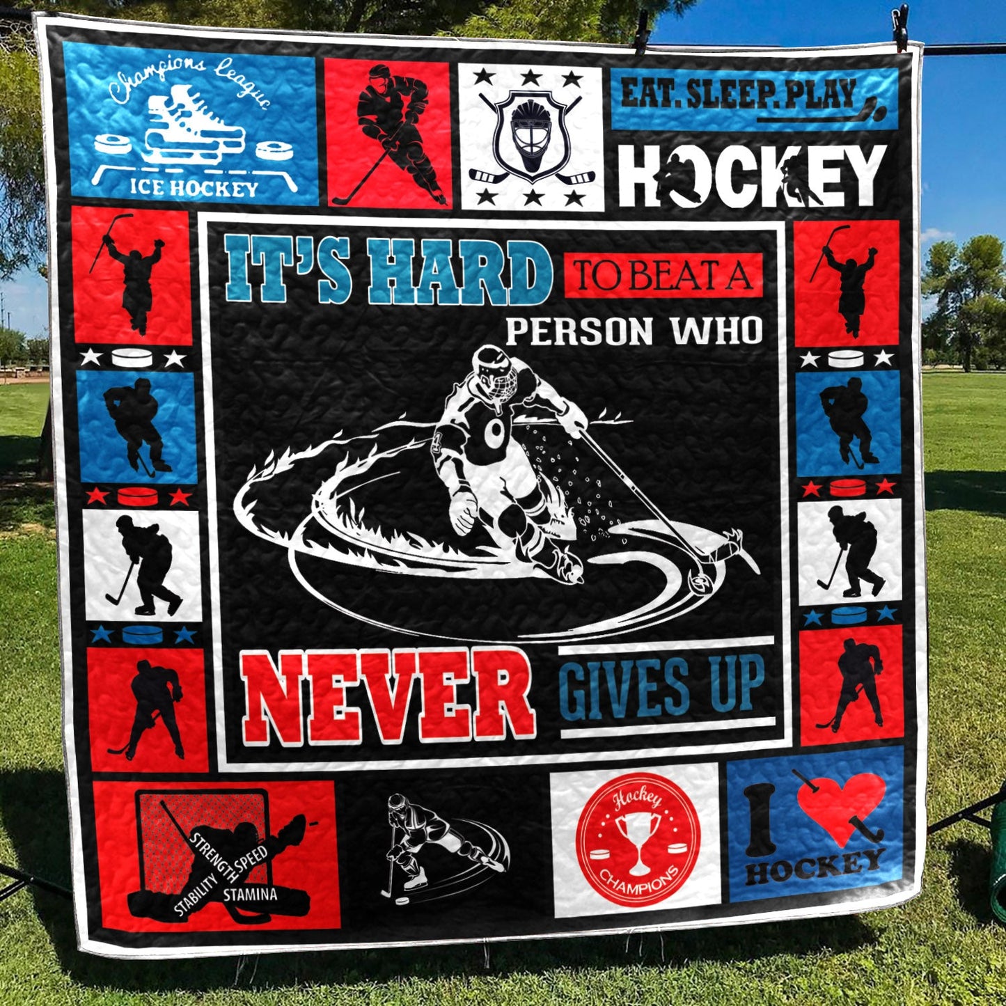 Hockey CL15100203MDQ Quilt Blanket